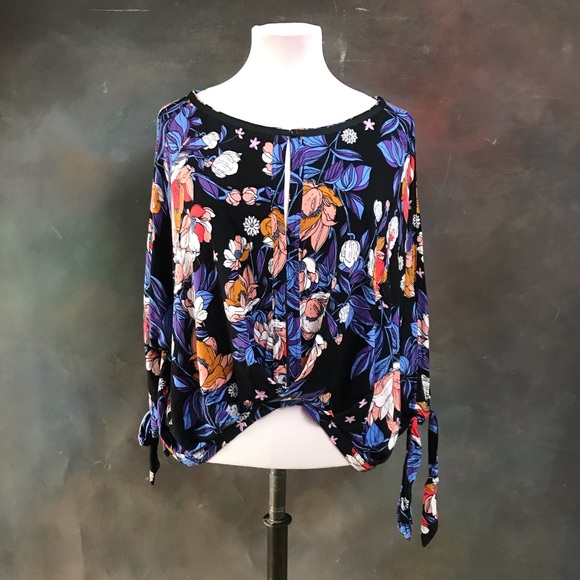 Free People Floral Keepin’ On Top Dolman Sleeve - Picture 3 of 16